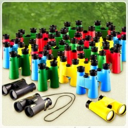 30 Pcs Toy Binoculars 4.3 x 5.1 Inch Compact Mini Binoculars with Neck String Shock Proof for Age 12 Years Boys Girls Bird Wa...