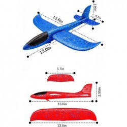 4 Pack Airplane Toys Throwing Foam Plane with 13.6 inches Wingspan for Outdoor Sports Garden Foam Glider Planes for Kids Gift...