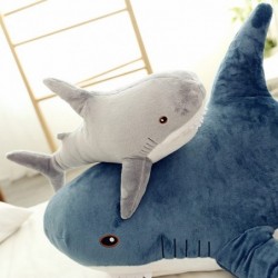 Giant Shark Plush Pillow Soft Toy Stuffed Blue Shark Animal Pillow Comfortable Sleeping Pillow Back Cushion Doll Gift for Kid...