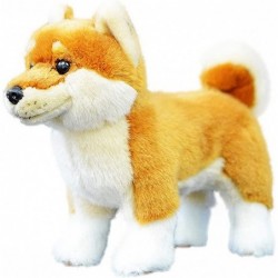 Simulated Shiba Inu Plush Toys Realistic Cute Stuffed Plush Puppy Toys Standing Posing Length 11 Inches Soft and Fluffy for C...