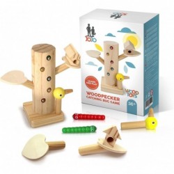 Fine Motor Skills Toy for Toddlers Montessori Wooden Toys Magnetic Bird Toy Set Woodpecker Catching Bug Game for Boy and Girl...