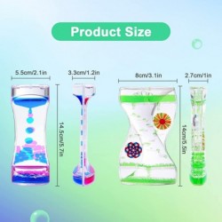 Liquid Motion Bubbler Timer 3-Pack Sensory Toys Colorful Water Fidget Toy for Kids & Adults Hourglass Toy for Activity Relaxi...