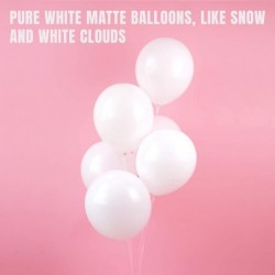 10-Inch Thicken White Balloons arch kit 100-Pack Snow-White Matte Latex Balloons Winter Theme Helium Balloons Dream Party Bal...