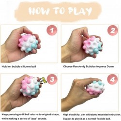 2 Pcs Pop Ball Fidget Toys Pop Its Fidget Ball 3D Silicone Push Bubble Stress Balls Anxiety Relief Fingertip Toy for Adults P...