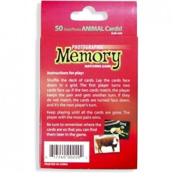 Stages Learning Materials Picture Memory Animal Card Real Photo Concentration Game Red Size 5 x 3 $17.98 Card Games