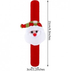 24 Pieces Christmas Slap Bracelets Xmas Slap Bands Party Toys Gifts with Santa Claus Snowman Reindeer Bear Styles for Classro...