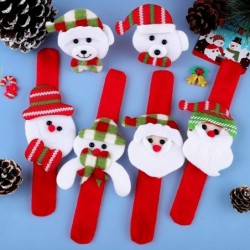 24 Pieces Christmas Slap Bracelets Xmas Slap Bands Party Toys Gifts with Santa Claus Snowman Reindeer Bear Styles for Classro...