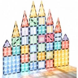 100 PCS Magnetic Building Tiles For Kids Preschool Magnetic Stem 3D Magnetic Blocks Magnetic Construction Toys Set Gifts colo...