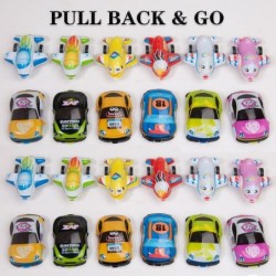 46 Pcs Mini Pull Back Planes and Pull Back Cars for Toddlers Boys and Girls Pull Back Racing Vehicles Set for Kids Bulk Toys ...