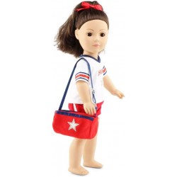 18 Inch Doll Clothes Clothing Accessories Gift Set - USA 18" Doll Cheer Practice Set Outfit | Fits Most 18" Dolls | Gift Boxe...