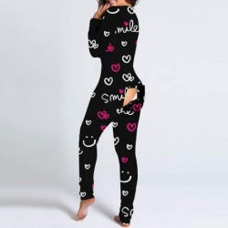 Onesie Pajamas for Women with Butt Flap Jumpsuits Long Sleeve Leopard Camo Button-Down Bodysuits Sleepwear Rompers $19.62 Kid...