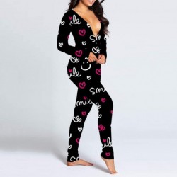 Onesie Pajamas for Women with Butt Flap Jumpsuits Long Sleeve Leopard Camo Button-Down Bodysuits Sleepwear Rompers $19.62 Kid...