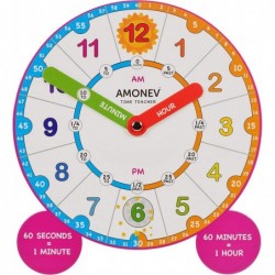 Time Teacher Magnet Clock Teach Children to Instantly Read and say The time with This Hand held Teaching aid. Pre-School Kind...