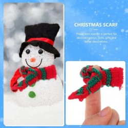 30pcs Christmas Mini Scarves Xmas Pet Knitted Scarf DIY Doll Clothes Toys Red Green Small Scarf for Holiday Wine Bottle Gift ...