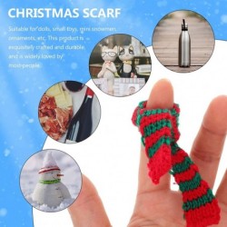 30pcs Christmas Mini Scarves Xmas Pet Knitted Scarf DIY Doll Clothes Toys Red Green Small Scarf for Holiday Wine Bottle Gift ...