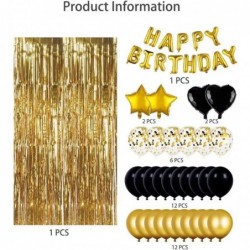 Happy Birthday Party Decorations Black Gold Happy Birthday Party Balloons Happy Birthday Party Balloons Happy Birthday Banner...