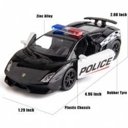 Compatible for 5" Diecasting Alloy Car Model Lamborghini Gallardo Police Car Toy Car Pull Back Vehicles Toy Car for Toddlers ...