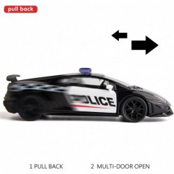 Compatible for 5" Diecasting Alloy Car Model Lamborghini Gallardo Police Car Toy Car Pull Back Vehicles Toy Car for Toddlers ...