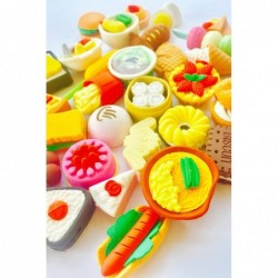 30 PCs Collectible Set of Adorable Puzzle Sweet Dessert Food Cake Erasers for Kids - No Duplicates - Puzzle Toys Best for Par...