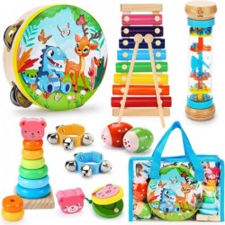 Kids Musical Instruments for Toddlers 1-3 Baby Wooden Percussion Instruments Toys Tambourine Xylophone for Kids Ages 1 2 3 4 ...