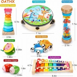 Kids Musical Instruments for Toddlers 1-3 Baby Wooden Percussion Instruments Toys Tambourine Xylophone for Kids Ages 1 2 3 4 ...