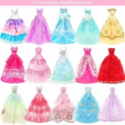 35 Pack Doll Clothes and Accessories 5 PCS Fashion Dresses 3 PCS Gown Dresses 3 Bikini Swimsuits 5 Outfits 10 Shoes 5 Glasses...