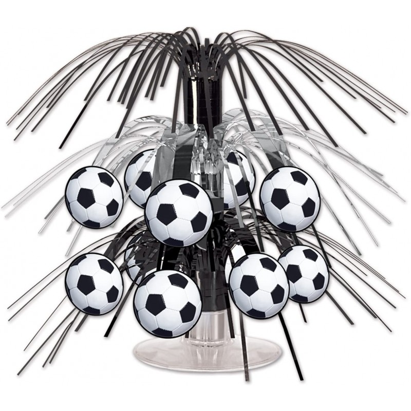 Beistle Black/Silver/White Soccer Ball Cascade Centerpiece-1 Pc 71/2-Inch (54098) $16.03 Kids' Party Centerpieces