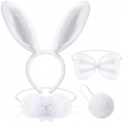 Animal Costume Set Bunny Ears Nose Tail and Bow Tie Bunny Accessories for Kids Easter Cosplay Birthday Performance White $21....