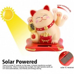 Fortune Lucky Wealth Welcoming Cat Solar Powered Cute Cat with Waving Arm Home Display Car Decor(Yellow) $17.07 Solar Power Kits