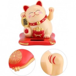 Fortune Lucky Wealth Welcoming Cat Solar Powered Cute Cat with Waving Arm Home Display Car Decor(Yellow) $17.07 Solar Power Kits