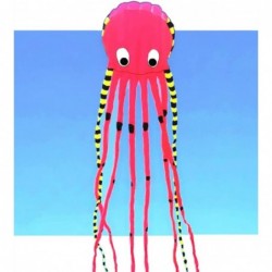 Sky Visitor 3D 26ft Ultra Large & Fun Octopus Foil Kite with Handle & Line Beach Park Outdoor Fun (Pink) $80.50 Kites & Wind ...