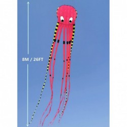 Sky Visitor 3D 26ft Ultra Large & Fun Octopus Foil Kite with Handle & Line Beach Park Outdoor Fun (Pink) $80.50 Kites & Wind ...