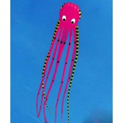 Sky Visitor 3D 26ft Ultra Large & Fun Octopus Foil Kite with Handle & Line Beach Park Outdoor Fun (Pink) $80.50 Kites & Wind ...