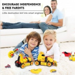 Toys for 3 4 5 6 7 8 Year Old Boys 7 in 1 Take Apart Toys with Electric Drill Take Apart Truck Toys Construction Set DIY Engi...