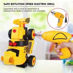 Toys for 3 4 5 6 7 8 Year Old Boys 7 in 1 Take Apart Toys with Electric Drill Take Apart Truck Toys Construction Set DIY Engi...