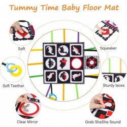 Tummy Time Mat Baby Toys 3-6 Months Black and White High Contrast Sensory Toys 7 8 9 10 Months Toddler Toys Tummy Time Floor ...