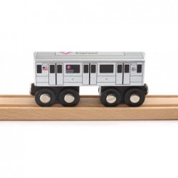 Munipals New York City Subway Wooden Railway (A Division/IRT) 7 Train/Flushing Express–Child Safe and Tested Wood Toy Train $...