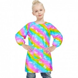 Kids Art Smock Unicorn Painting Artist Apron Waterproof Paint Smocks Girls Boys Long Sleeve with Pocket for Child 8-12 Years ...