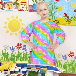 Kids Art Smock Unicorn Painting Artist Apron Waterproof Paint Smocks Girls Boys Long Sleeve with Pocket for Child 8-12 Years ...