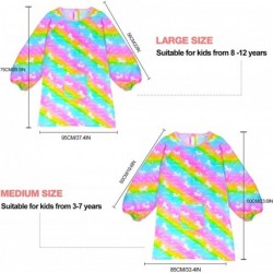 Kids Art Smock Unicorn Painting Artist Apron Waterproof Paint Smocks Girls Boys Long Sleeve with Pocket for Child 8-12 Years ...