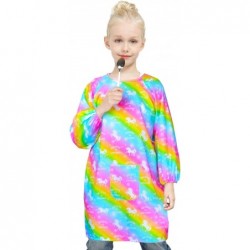 Kids Art Smock Unicorn Painting Artist Apron Waterproof Paint Smocks Girls Boys Long Sleeve with Pocket for Child 8-12 Years ...