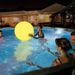 LED Beach Ball 16” Inflatable Pool Toys Floats with Remote Control 16 Colors Lights and 4 Light Modes LED Pool Ball Light Bea...