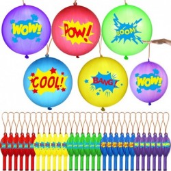 30 Pcs Large Punch Balloons Party Favors Neon Punching Balloons 18 Inch Punch Balls with Rubber Band Heavy Duty Latex Round B...