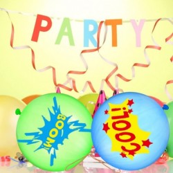 30 Pcs Large Punch Balloons Party Favors Neon Punching Balloons 18 Inch Punch Balls with Rubber Band Heavy Duty Latex Round B...