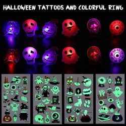 45 Pieces Halloween Wind Up Toys Set Halloween Toy Set with Walking Clockwork Toys Slap Bracelets Glowing Tattoo Stickers Hal...