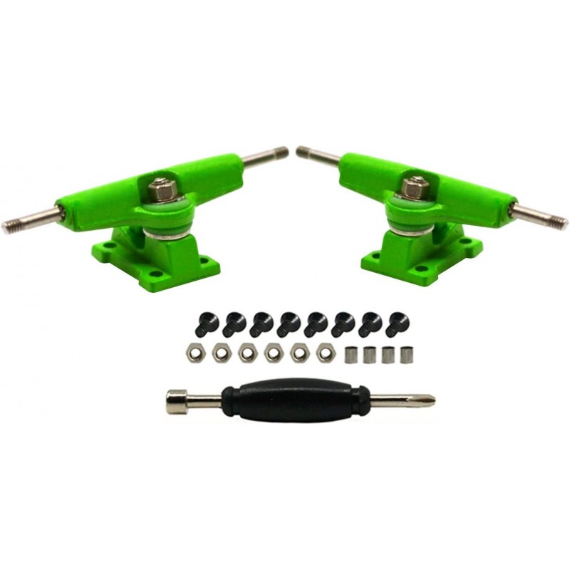 Fingerboard Spacer Trucks with Standard Tuning Green - 32mm Width - Tuned & Assembled $18.61 Finger Toys