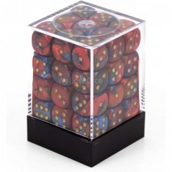 DND Dice Set-D&D Dice-12mm Gemini Blue Red and Gold Plastic Polyhedral Dice Set-Dungeons and Dragons Dice Includes 36 Dice – ...