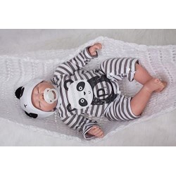 20'' Baby Reborn Dolls Silicone Boys Realistic Toddler That Look Real Lifelike Sleeping Newborn Live Babies Girls Eyes Closed...