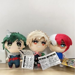 3pc 6.29IN Anime My Hero Academia Izuku Midoriya Katsuki Bakugou Shouto Todoroki Plush Pendant Toy Soft Stuffed Doll Gift Kid...