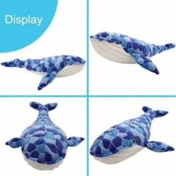 Soft Humpback Whale Plush Hugging Pillow Large Blue Whale Stuffed Animals Plushie Shark Fish Gifts (19.7/27.6/35.4/43.3Inch) ...